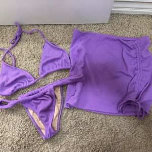 Cotton On Purple Women's Bikini Set
